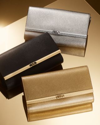 Mona Leather Large Clutch