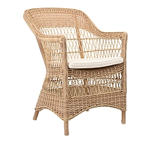 Sika Design Charlot Natural Chair With Canvas White Cushion