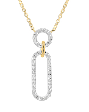 Bloomingdale's Diamond Loop Pendant Necklace in 14K White & Yellow Gold, 0.45 ct. t.w.