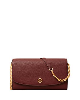 Tory Burch 2022-23FW Plain Leather Folding Wallet Small Wallet Logo Outlet