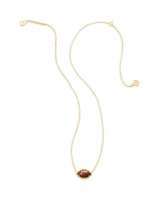 Kendra Scott - Stone Football Pendant Necklace, 19"