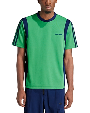 Shop Adidas X Wales Bonner Short Sleeve Football Shirt In Vivgrn