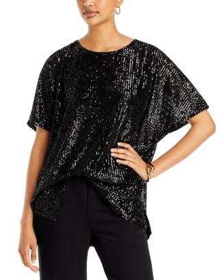 Caroline Rose Sequin Caftan Top 