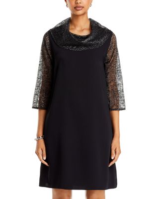 Sequin Mesh Embroidery Combo Dress	 	  