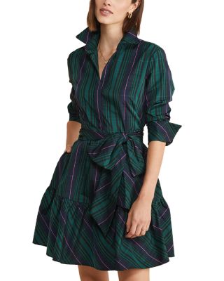 Vineyard Vines Taffeta Tie Waist Dress | Bloomingdale's Women