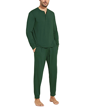 Eberjey Henry Pajama Set In Forest Green