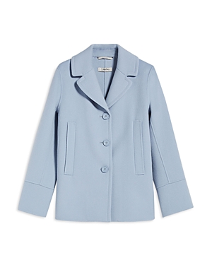 MAX MARA MOON WOOL SINGLE BREASTED PEA COAT