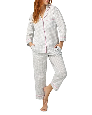 Bedhead Pyjamas Cropped Pyjama Set In Cottage Plaid