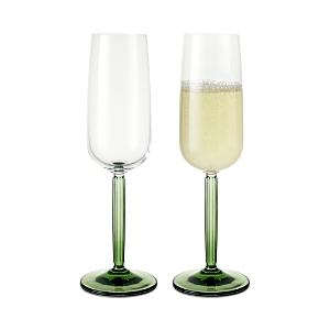 Rosendahl Kahler Hammershoi Champagne Glass, Set Of 2 In Green