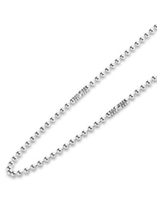 Men's 18K Yellow Gold & Sterling Silver Anthem Ball Chain Link Station Necklace, 24" - Exclusive