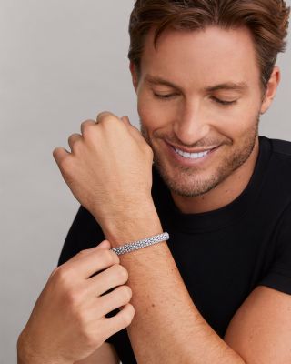 Men's Sterling Silver Anthem Caviar Skull Bead Bracelet - Exclusive