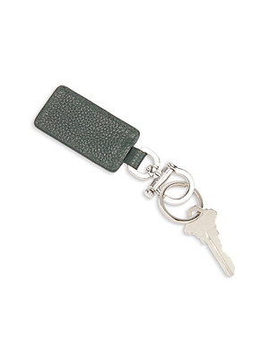 Royce New York Leather Luxe Key Chain In Dark Green