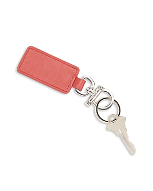 Royce New York Leather Luxe Key Chain In Red