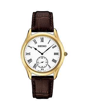 Seiko Watch Essentials Watch, 39mm In White/brown