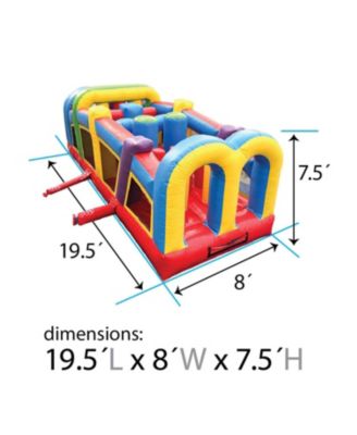  Inflatable Obstacle Course Without Blower Foot Backyard Inflatable Bouncy Jumper for Kids