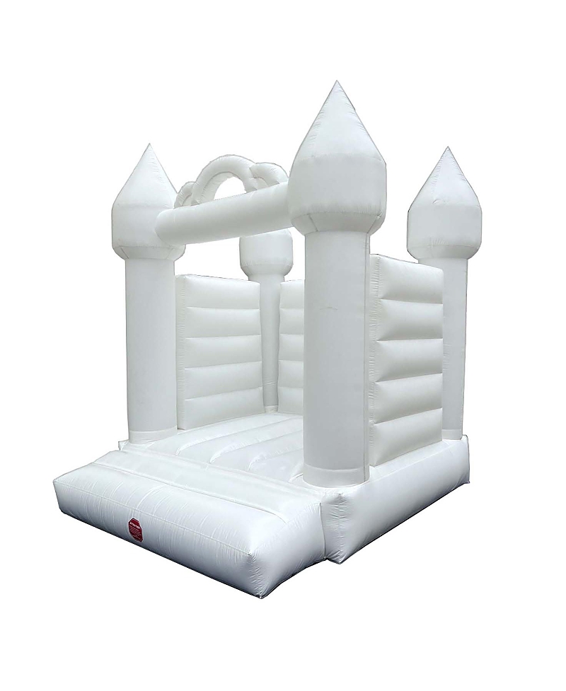 Pogo Bounce House White Inflatable Without Blower Foot - Big Inflatable Bouncer House Castle Unit For Weddings - Jumph