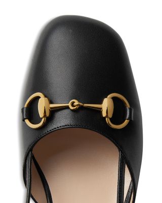 Women's Horsebit Slingback Block Heel Pumps