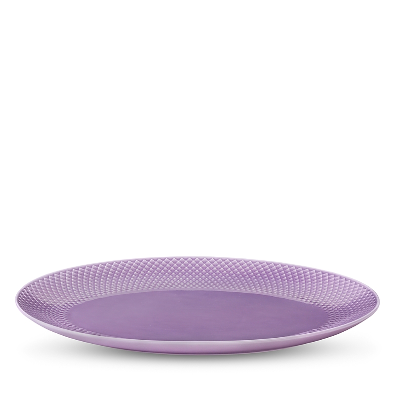 Rosendahl Lyngby Porcelain Rhombe Color Oval Serving Dish In Lilac