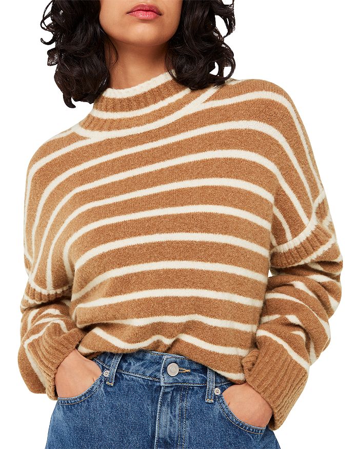 Whistles Striped Turtleneck Sweater | Bloomingdale's