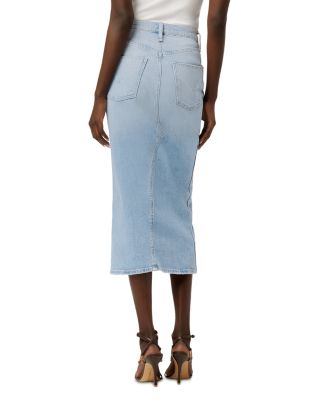 Reconstructed Denim Midi Skirt