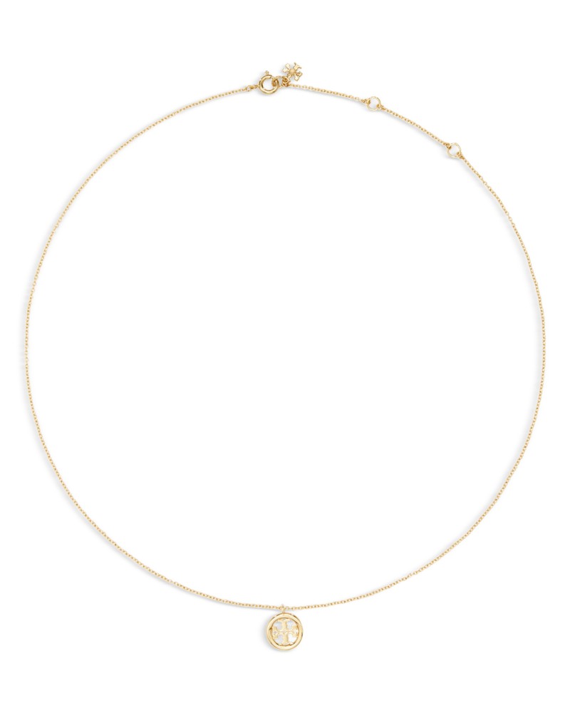 Tory Burch Miller Pendant Necklace, 16 in Gold