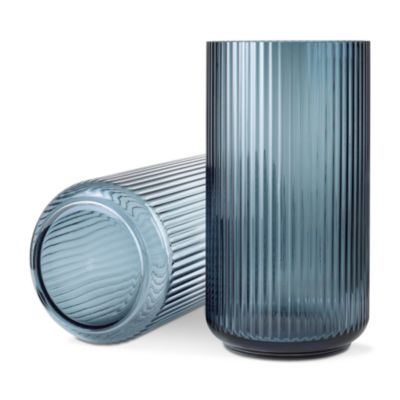 Lyngby Vase, Midnight Blue Mouth Blown Glass