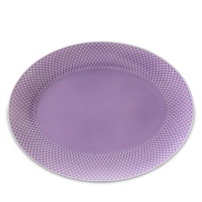 Lyngby Porcelain Rhombe Color Oval Serving Dish