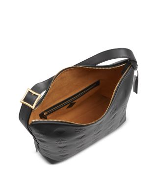 Large Aren Maxi Monogram Leather Shoulder Bag