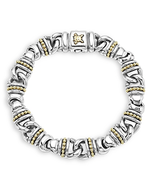 Lagos Men's 18k Yellow Gold & Sterling Silver Anthem Beaded Link Bracelet - 100% Exclusive In Silver/gold