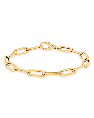 Shop Ef Collection 14k Yellow Gold Lola Open Chain Link Bracelet
