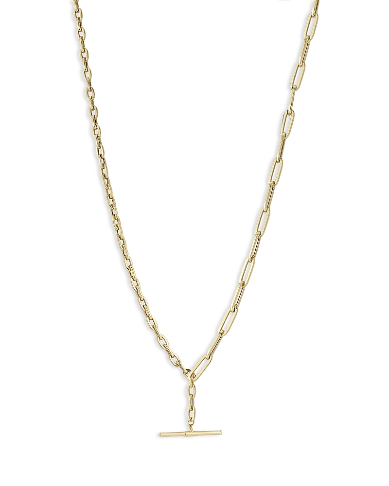 Bloomingdale's T Bar Statement Necklace In 14k Yellow Gold, 18 In Gold