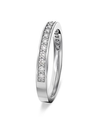 Rare Pav&amp;eacute; Stack Ring in Rhodium Plated
