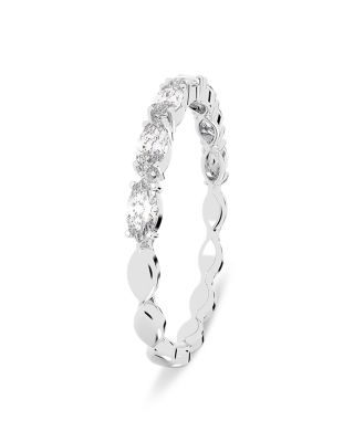 Matrix Marquise Cut Stack Ring in Rhodium Plated