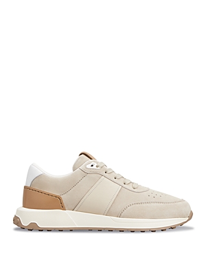 Shop Tod's Men's All.pelle Lace Up Running Sneakers In Natural