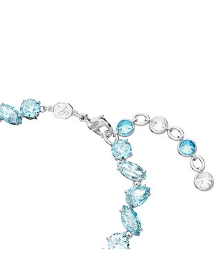 Gema Blue Crystal Mixed Cut Link Bracelet