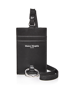 Maison Margiela Card Holder With Key Ring In Black