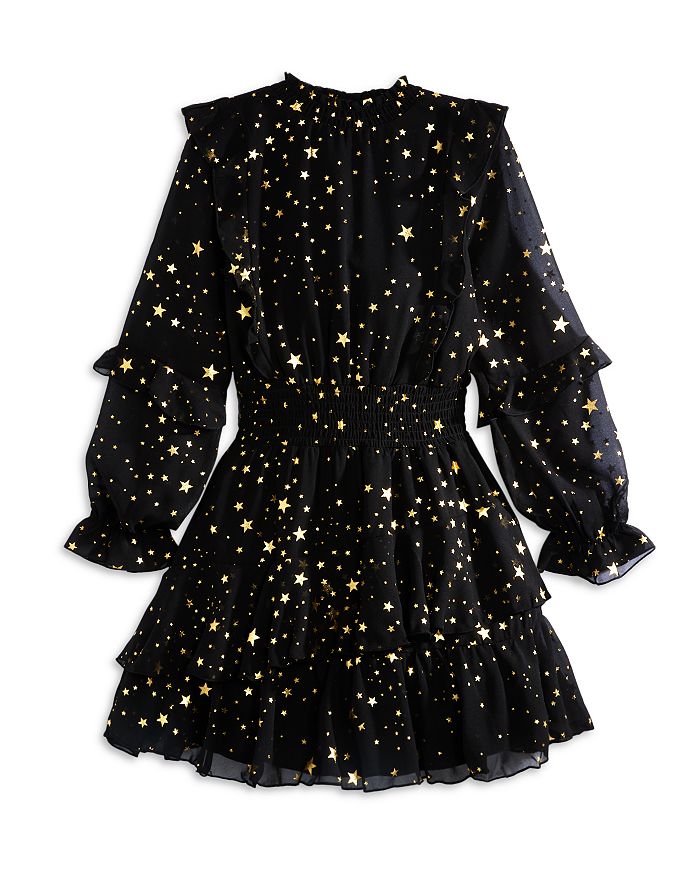 AQUA Girls Girls Metallic Stars Dress Little Kid Big Kid