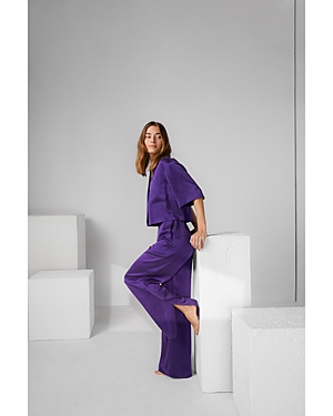 Shop Lunya Washable Silk Pajama Set In Flying Fig