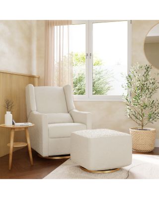 Kiwi Boucl&eacute; Gliding Ottoman