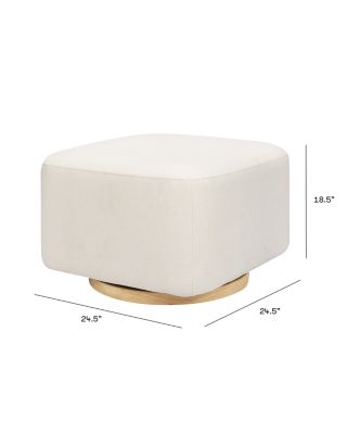 Kiwi Gliding Ottoman with Light Wood Base