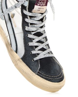 Women's Slide Laminated High Top Sneakers