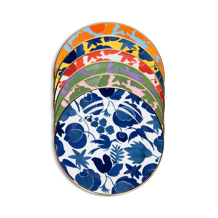 La DoubleJ Wildbird Dessert Plates, Mixed Set of 6 - Bloomingdale's
