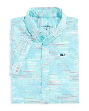 VINEYARD VINES BOYS' ON THE WAVES CHAPPY COTTON CLASSIC FIT BUTTON DOWN SHIRT - LITTLE KID, BIG KID
