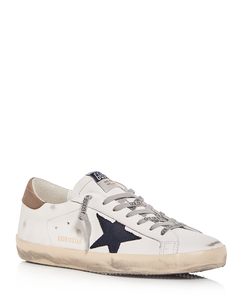 Golden Goose Super-star Low Top Sneaker In White/navy