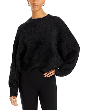 French Connection Meena Fluffy Sweater In Blackout