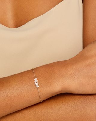 Diamond Mom Bracelet in 14K Yellow Gold, 0.15 tcw
