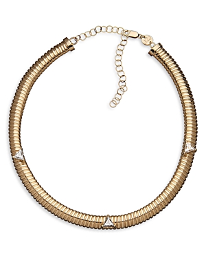 Jennifer Zeuner Crystal Choker Necklace, 11-14 In Gold