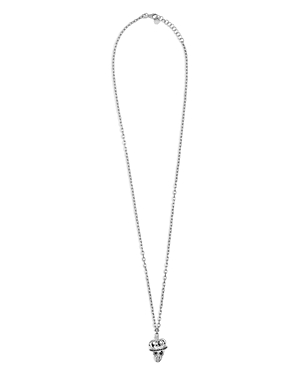 Shop Philipp Plein 3d $kull Stainless Steel Chain Necklace, 29 In Silver