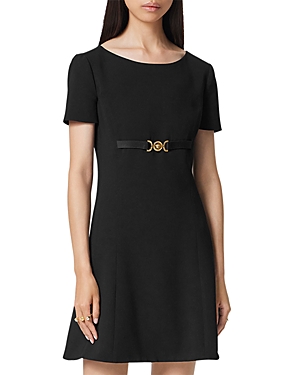 Shop Versace Responsible Techno Caddy Dress In Black