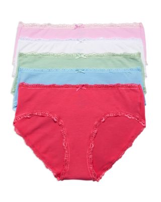 Aqua Lace Trim Hipster, Pack of 5 - Exclusive